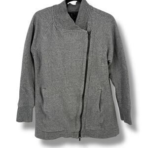 Lululemon Back To It Wrap Asymmetric Zip Moto Jacket Gray Speckled Size 8